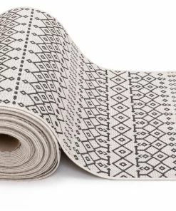 Well Woven Custom Size Runner Nord Nordic Lattice Pattern Ivory Choose Your Width X Choose Your Length Hallway Indoor/Outdoor Runner Rug Global