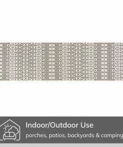 Well Woven Nord Moroccan Tribal Indoor Outdoor Ivory Flatweave Rug