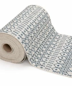 Well Woven Custom Size Runner Nord Nordic Lattice Pattern Light Blue Choose Your Width X Choose Your Length Hallway Indoor/Outdoor Runner Rug Global