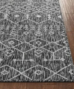 Well Woven Nord Moroccan Tribal Indoor Outdoor Grey Flatweave Rug