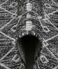 Well Woven Nord Moroccan Tribal Indoor Outdoor Grey Flatweave Rug