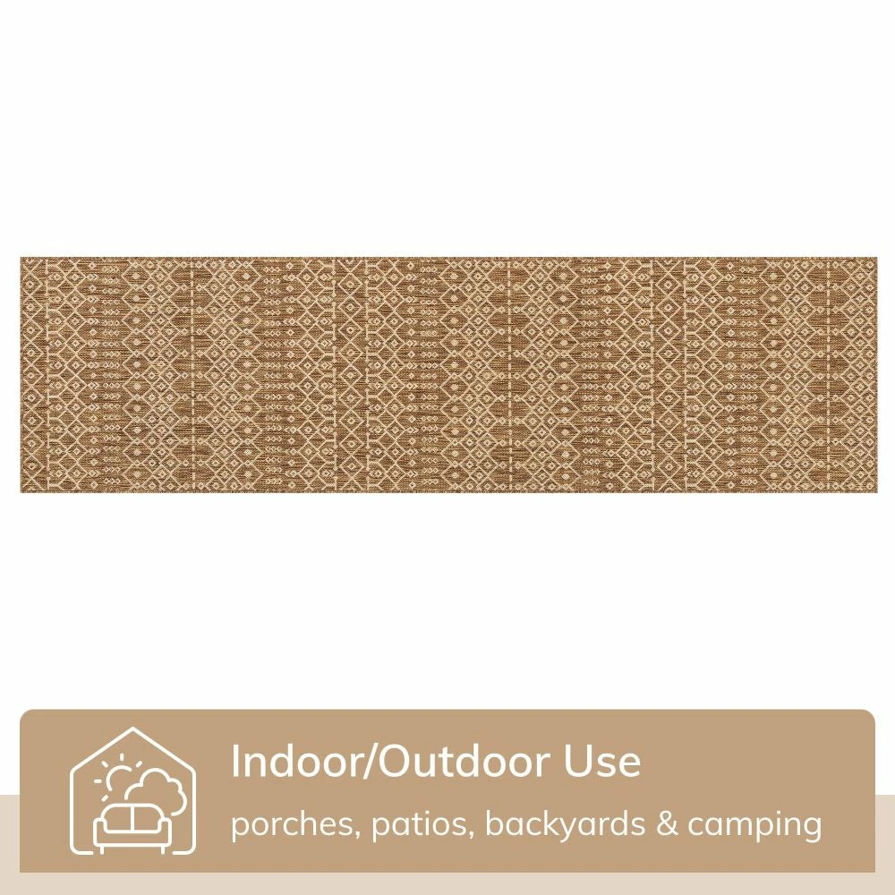 Well Woven Global Nord Moroccan Tribal Indoor Outdoor Brown Flatweave Rug 12 Well Woven Global Nord Moroccan Tribal Indoor Outdoor Brown Flatweave Rug