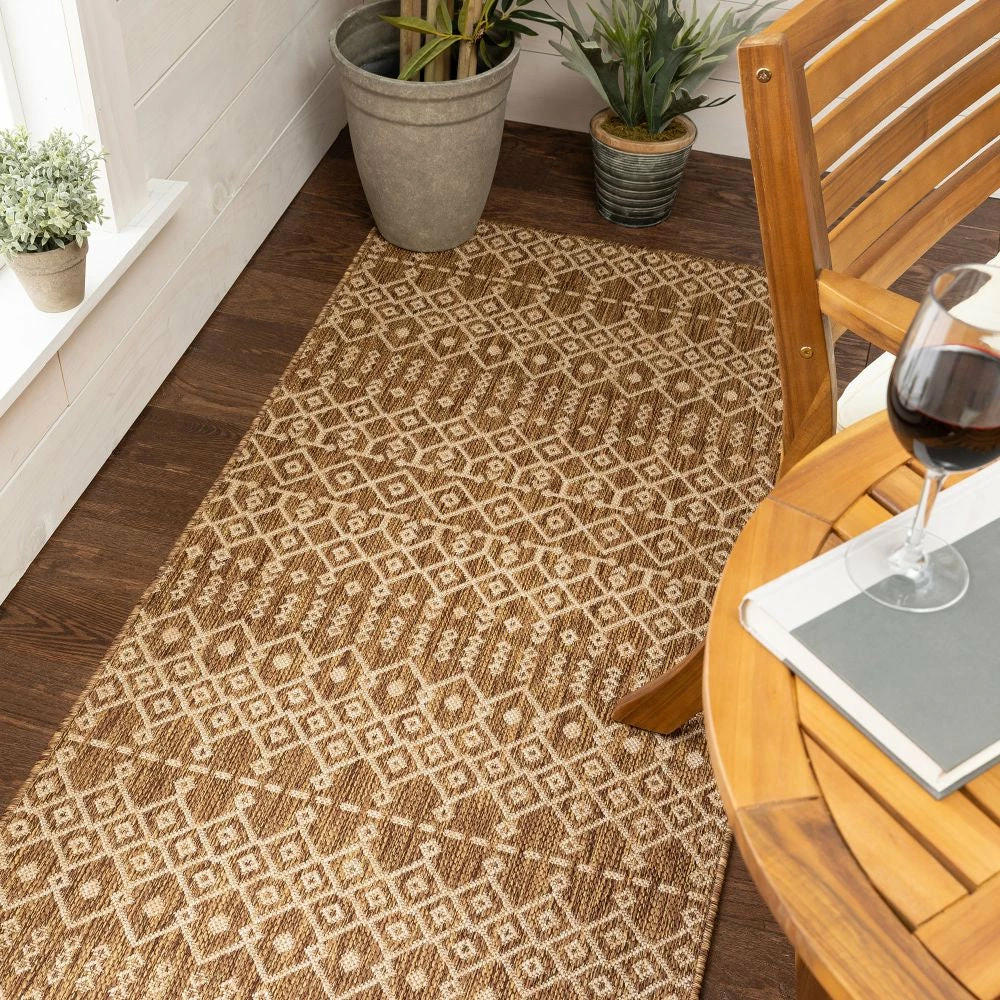 Well Woven Global Nord Moroccan Tribal Indoor Outdoor Brown Flatweave Rug 13 Well Woven Global Nord Moroccan Tribal Indoor Outdoor Brown Flatweave Rug