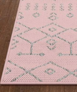 Well Woven Global Nord Moroccan Tribal Indoor Outdoor Blush Flatweave Rug