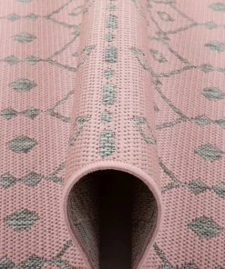 Well Woven Global Nord Moroccan Tribal Indoor Outdoor Blush Flatweave Rug