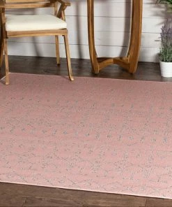 Well Woven Global Nord Moroccan Tribal Indoor Outdoor Blush Flatweave Rug