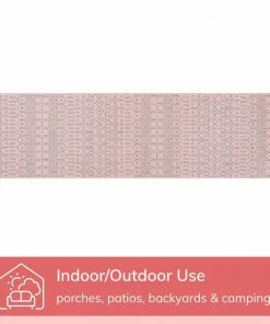 Well Woven Global Nord Moroccan Tribal Indoor Outdoor Blush Flatweave Rug