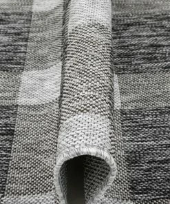 Well Woven Freya Plaid Indoor Outdoor Grey Flatweave Rug