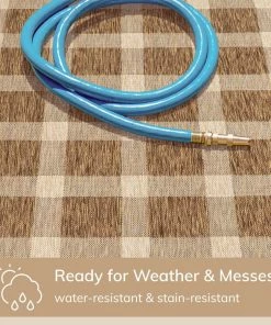 Well Woven Freya Plaid Indoor Outdoor Brown Flatweave Rug 16 Well Woven Freya Plaid Indoor Outdoor Brown Flatweave Rug