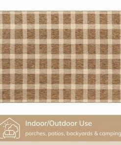 Well Woven Freya Plaid Indoor Outdoor Brown Flatweave Rug 17 Well Woven Freya Plaid Indoor Outdoor Brown Flatweave Rug