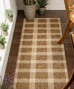 Well Woven Freya Plaid Indoor Outdoor Brown Flatweave Rug 26 Well Woven Freya Plaid Indoor Outdoor Brown Flatweave Rug