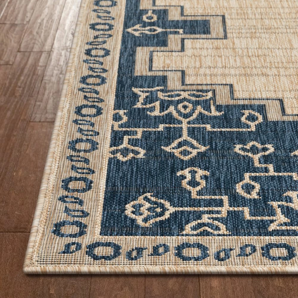 Well Woven Mani Oriental Medallion Indoor Outdoor Blue Flatweave Rug 9 Well Woven Mani Oriental Medallion Indoor Outdoor Blue Flatweave Rug
