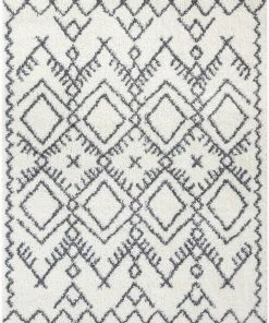 Well Woven Chantico Moroccan Lattice Grey Shag Rug Global