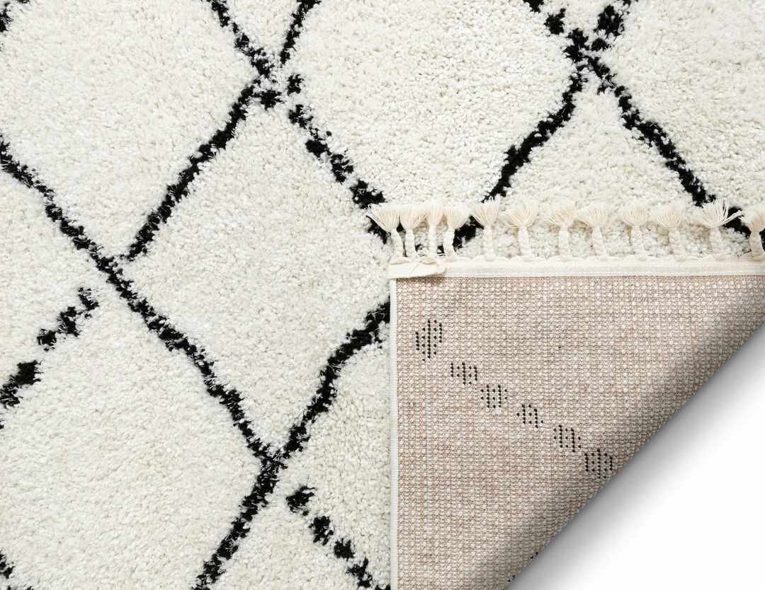 Well Woven Global Patli Moroccan Trellis Ivory Shag Rug 3 Well Woven Global Patli Moroccan Trellis Ivory Shag Rug