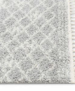 Well Woven Tozi Moroccan Tribal Grey Shag Rug