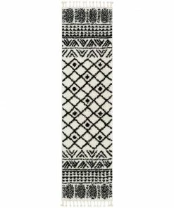 Well Woven Global Tayanna Tribal Moroccan Ivory Shag Rug