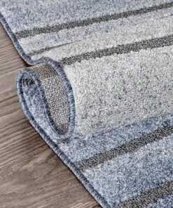 Well Woven Bauer Blue Modern Solid And Striped Rug Vintage 14 Well Woven Bauer Blue Modern Solid And Striped Rug Vintage