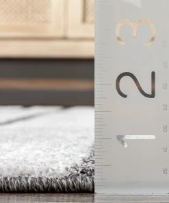 Well Woven Vintage Bauer Grey Modern Solid And Striped Rug