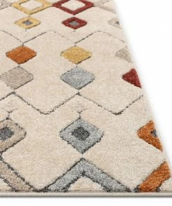 Well Woven Global Baikal Bohemian Vintage Tribal Diamond Beige Rug