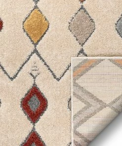 Well Woven Global Baikal Bohemian Vintage Tribal Diamond Beige Rug