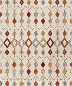 Well Woven Global Baikal Bohemian Vintage Tribal Diamond Beige Rug