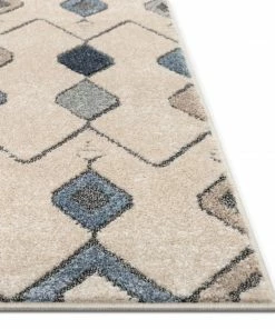 Well Woven Baikal Bohemian Vintage Tribal Diamond Blue Rug