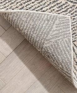 Well Woven Enzo Tribal Geometric Lines Beige Distressed High-Low Rug