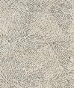 Well Woven Enzo Tribal Geometric Lines Beige Distressed High-Low Rug