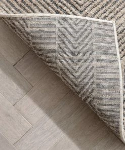 Well Woven Hugo Tribal Geometric Beige Distressed High-Low Rug