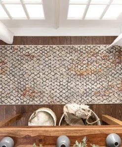 Well Woven Lomond Bohemian Vintage Distressed Blue Rug Global