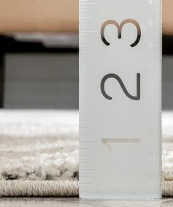 Well Woven Carlota Tribal Moroccan Diamond Beige Distressed High-Low Rug