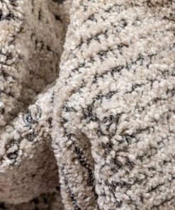 Well Woven Carlota Tribal Moroccan Diamond Beige Distressed High-Low Rug