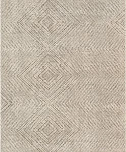 Well Woven Carlota Tribal Moroccan Diamond Beige Distressed High-Low Rug
