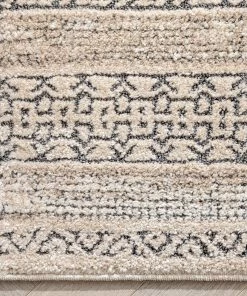 Well Woven Fresco Tribal Geometric Beige Distressed High-Low Rug Global