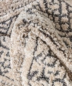 Well Woven Fresco Tribal Geometric Beige Distressed High-Low Rug Global