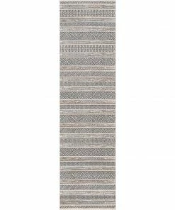 Well Woven Fresco Tribal Geometric Beige Distressed High-Low Rug Global