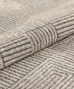 Well Woven Global Donna Tribal Geometric Abstract Beige Distressed High-Low Rug