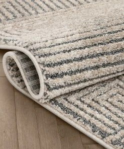 Well Woven Global Donna Tribal Geometric Abstract Beige Distressed High-Low Rug