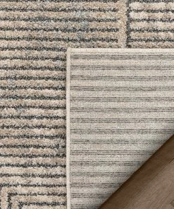 Well Woven Global Donna Tribal Geometric Abstract Beige Distressed High-Low Rug