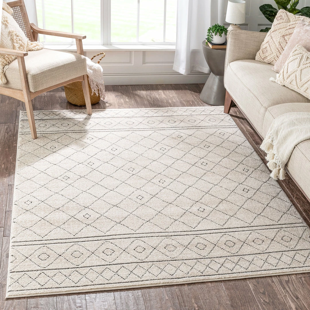 Well Woven Mara Moroccan Lattice Trellis Ivory Rug Global 1 Well Woven Mara Moroccan Lattice Trellis Ivory Rug Global
