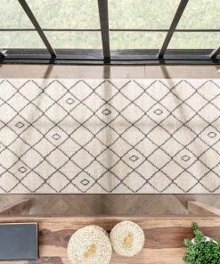 Well Woven Mara Moroccan Lattice Trellis Ivory Rug Global 20 Well Woven Mara Moroccan Lattice Trellis Ivory Rug Global