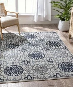 Well Woven Caspian Blue Modern Suzani Rug