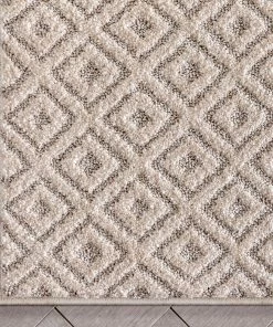 Well Woven Custom Size Runner Pia Tribal Geometric Diamond Pattern Beige Grey Choose Your Width X Choose Your Length Hallway Runner Rug