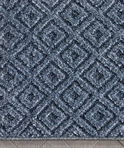 Well Woven Custom Size Runner Pia Tribal Geometric Diamond Pattern Light Blue Choose Your Width X Choose Your Length Hallway Runner Rug