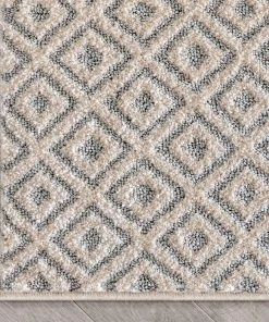 Well Woven Custom Size Runner Pia Tribal Geometric Diamond Pattern Light Grey/Beige Choose Your Width X Choose Your Length Hallway Runner Rug Global