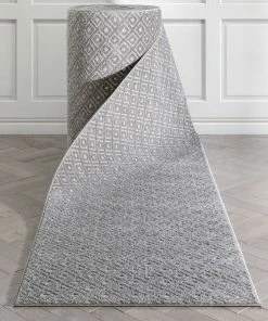 Well Woven Custom Size Runner Pia Tribal Geometric Diamond Pattern Dark Grey Choose Your Width X Choose Your Length Hallway Runner Rug Global