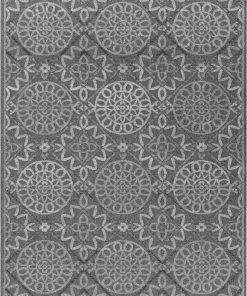 Well Woven Vintage Caspian Grey Modern Suzani Rug
