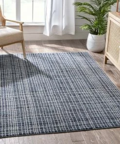 Well Woven Aoife Blue Modern Geometric Rug Vintage
