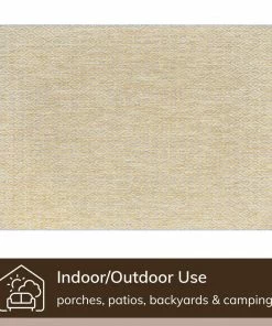 Well Woven Sienna Modern Solid Pattern Yellow Flat-Weave Indoor/Outdoor Rug