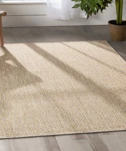 Well Woven Sienna Modern Solid Pattern Yellow Flat-Weave Indoor/Outdoor Rug